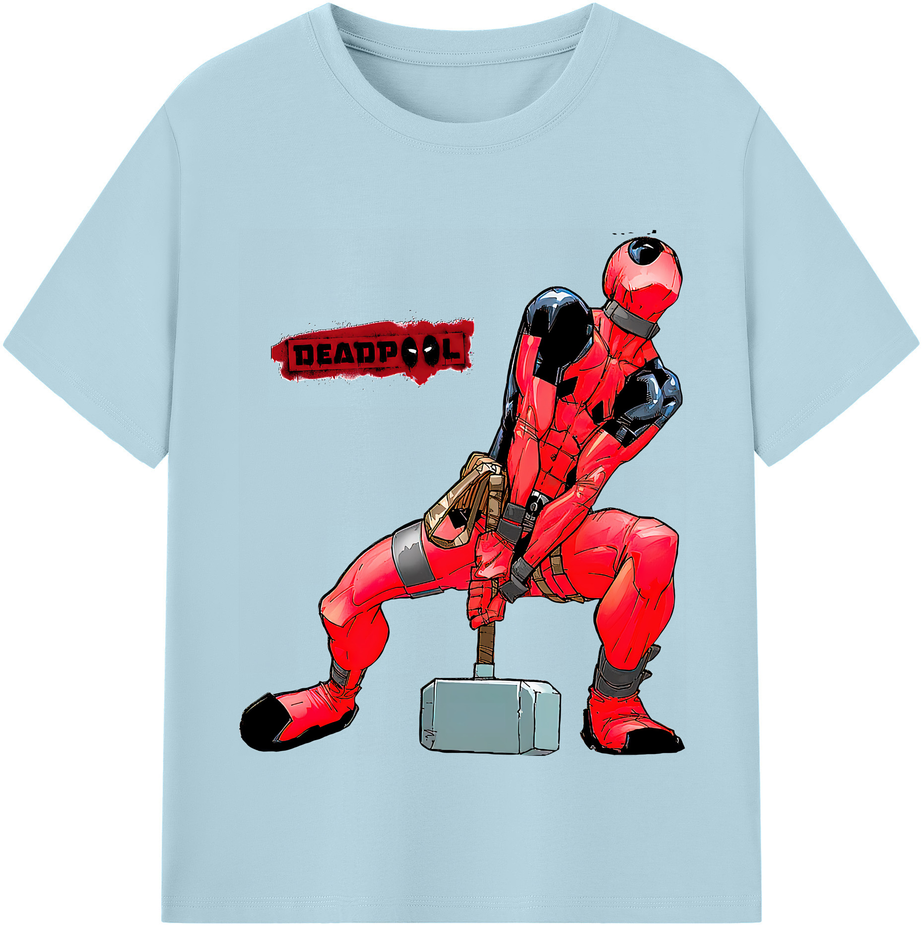 （画像用） Deadpool デッドプール 綿100％半袖Tシャツ（フロントプリント）
